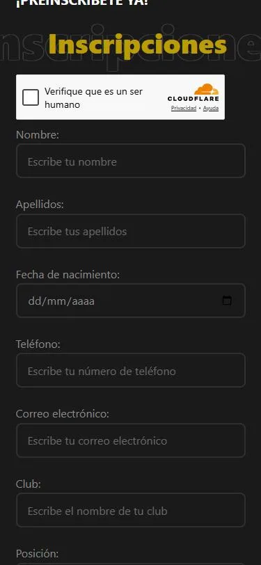 Formulario de inscripción de la D3 Summer Experience