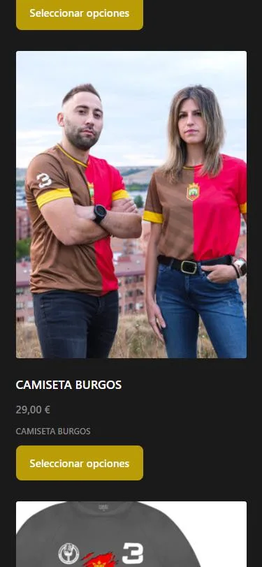 Tienda online de D3 Burgos en el móvil