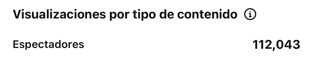 Captura de Instagram: 112.043 espectadores en los últimos 90 días